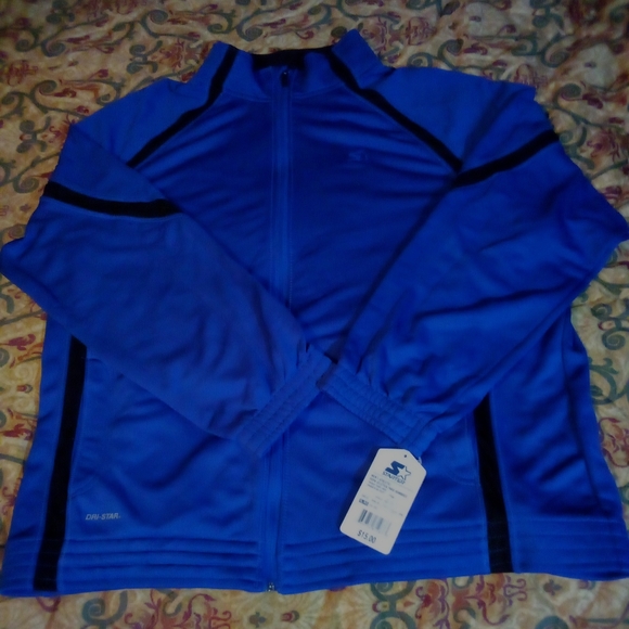 Starter Dry-Star Men's Athletic Training Performance Track Jacket Coat XL Blue - Picture 2 of 9